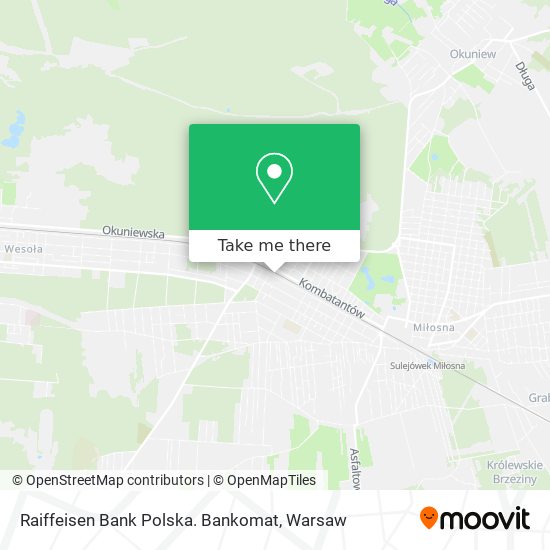 Raiffeisen Bank Polska. Bankomat map