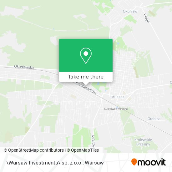 \Warsaw Investments\ sp. z o.o. map