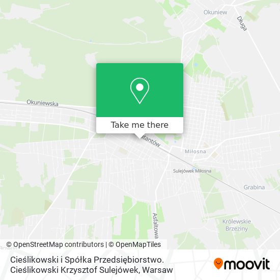 Cieślikowski i Spółka Przedsiębiorstwo. Cieślikowski Krzysztof Sulejówek map