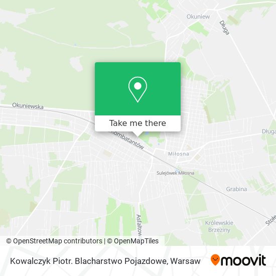 Kowalczyk Piotr. Blacharstwo Pojazdowe map