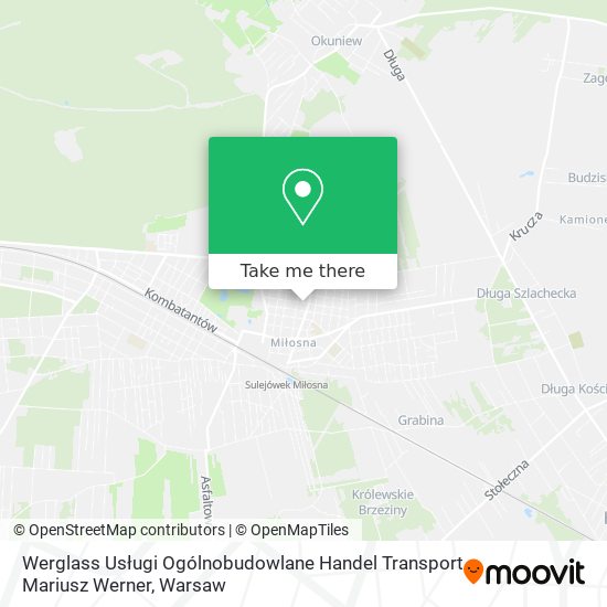 Werglass Usługi Ogólnobudowlane Handel Transport Mariusz Werner map