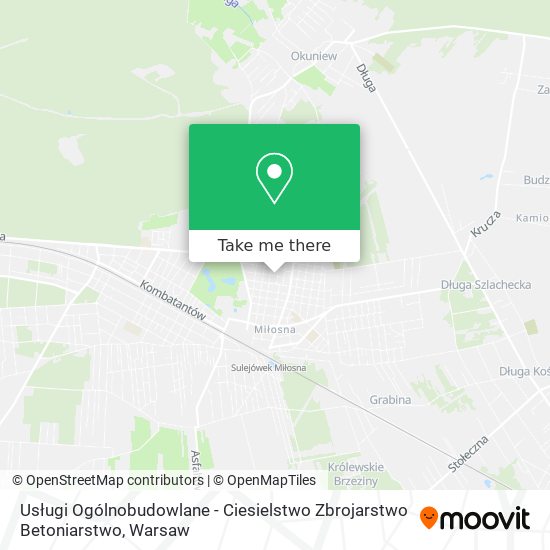 Usługi Ogólnobudowlane - Ciesielstwo Zbrojarstwo Betoniarstwo map