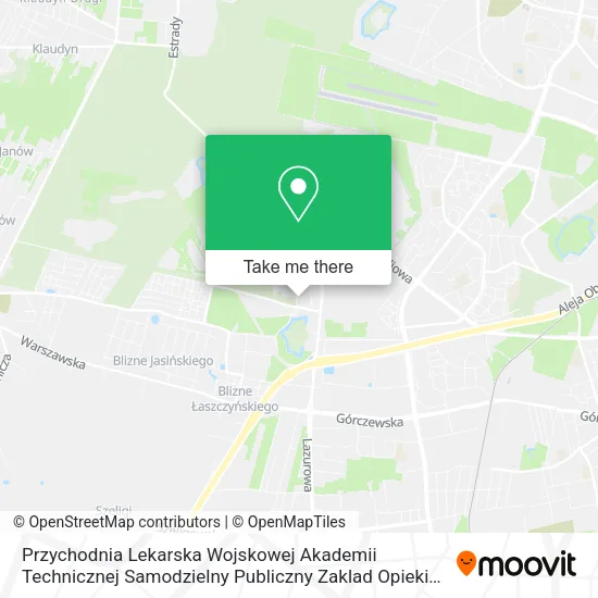 Карта Przychodnia Lekarska Wojskowej Akademii Technicznej Samodzielny Publiczny Zaklad Opieki Zd