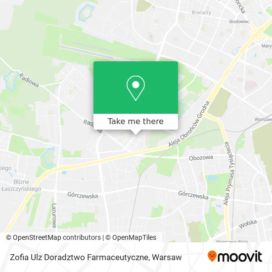 Карта Zofia Ulz Doradztwo Farmaceutyczne