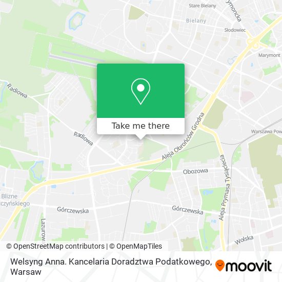 Welsyng Anna. Kancelaria Doradztwa Podatkowego map