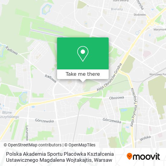 Polska Akademia Sportu Placówka Kształcenia Ustawicznego Magdalena Wojtakajtis map