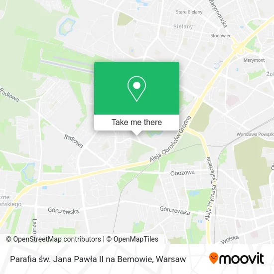 Parafia św. Jana Pawła II na Bemowie map