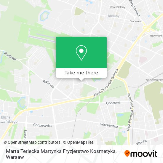 Marta Terlecka Martynka Fryzjerstwo Kosmetyka map