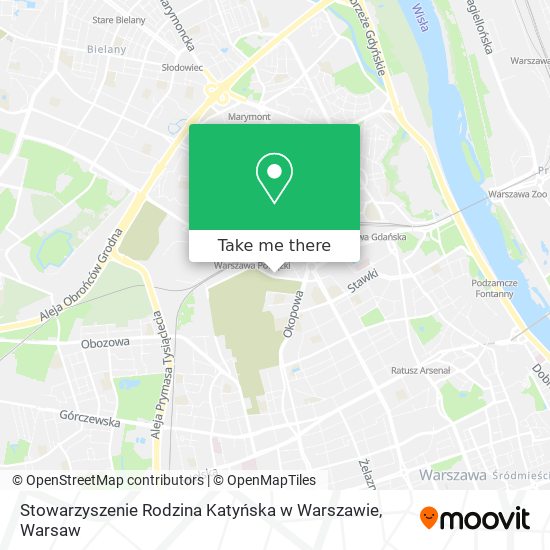 Карта Stowarzyszenie Rodzina Katyńska w Warszawie