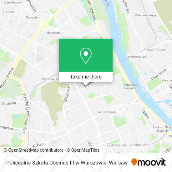 Policealna Szkoła Cosinus III w Warszawie map