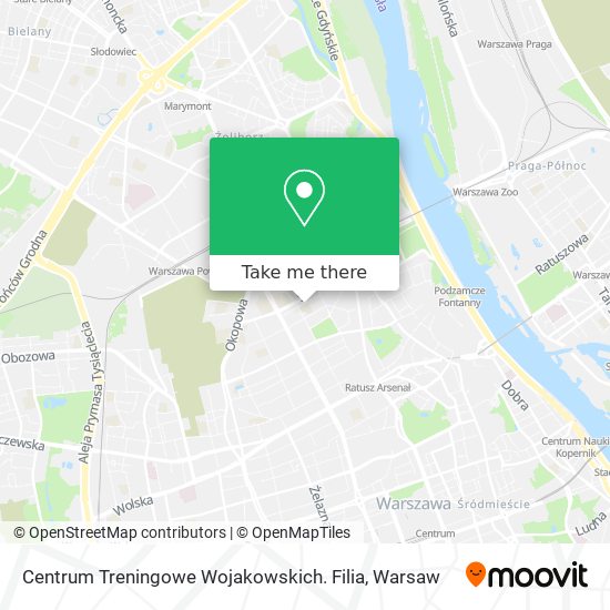 Centrum Treningowe Wojakowskich. Filia map