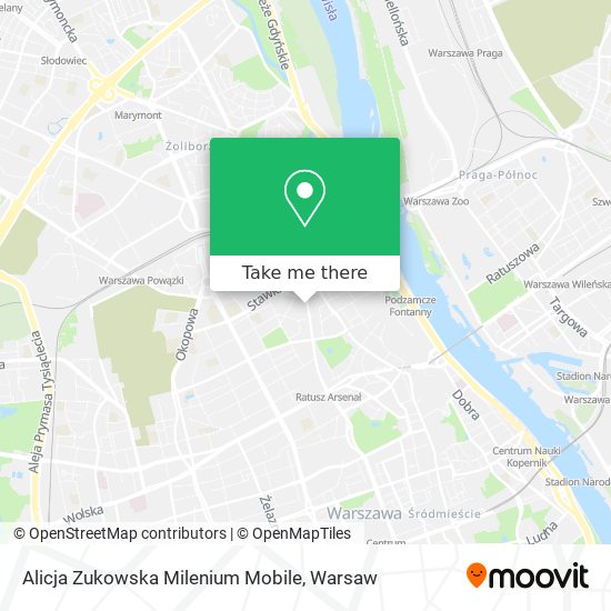 Alicja Zukowska Milenium Mobile map