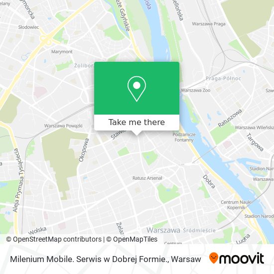 Milenium Mobile. Serwis w Dobrej Formie. map