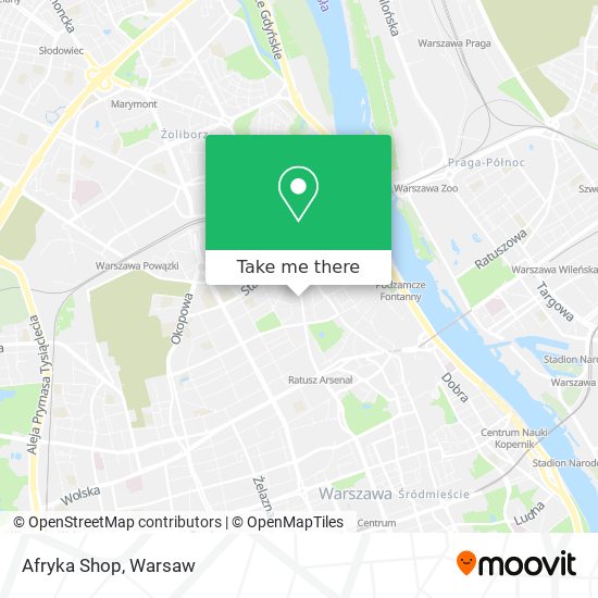 Afryka Shop map