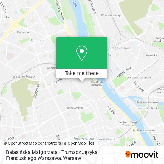 Balasińska Małgorzata - Tłumacz Języka Francuskiego Warszawa map