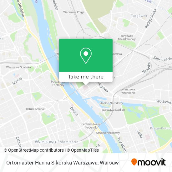 Ortomaster Hanna Sikorska Warszawa map