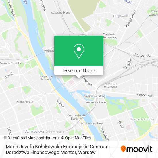 Maria Józefa Kołakowska Europejskie Centrum Doradztwa Finansowego Mentor map