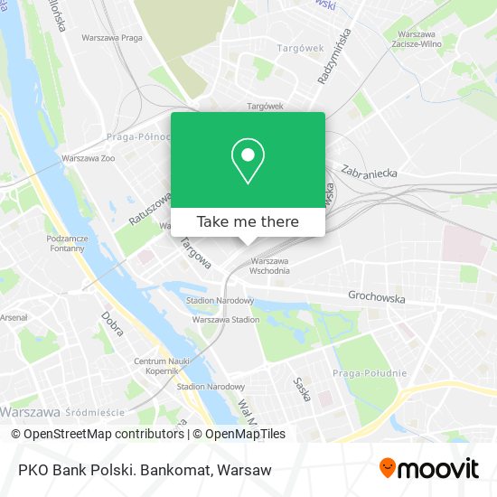 PKO Bank Polski. Bankomat map