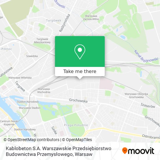 Kablobeton S.A. Warszawskie Przedsiębiorstwo Budownictwa Przemysłowego map