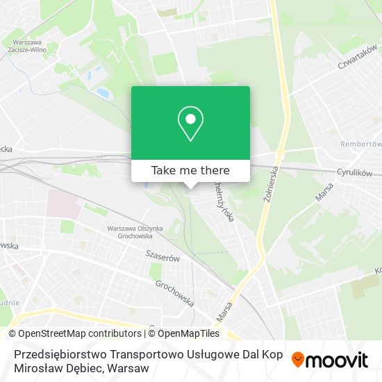 Карта Przedsiębiorstwo Transportowo Usługowe Dal Kop Mirosław Dębiec