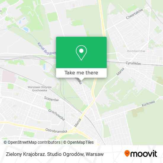 Zielony Krajobraz. Studio Ogrodów map