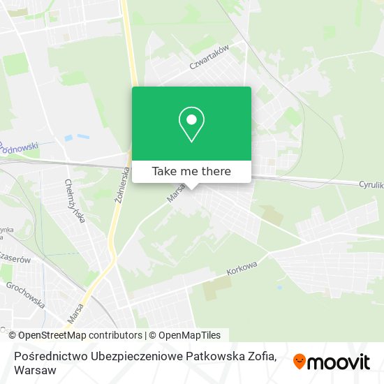 Pośrednictwo Ubezpieczeniowe Patkowska Zofia map