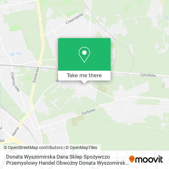 Donata Wyszomirska Dana Sklep Spożywczo Przemysłowy Handel Obwoźny Donata Wyszomirska map