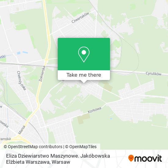 Eliza Dziewiarstwo Maszynowe. Jakóbowska Elżbieta Warszawa map