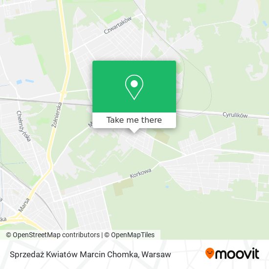 Sprzedaż Kwiatów Marcin Chomka map