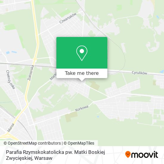 Parafia Rzymskokatolicka pw. Matki Boskiej Zwycięskiej map