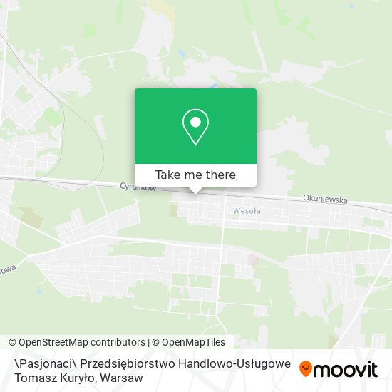 \Pasjonaci\ Przedsiębiorstwo Handlowo-Usługowe Tomasz Kuryło map