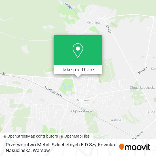 Przetwórstwo Metali Szlachetnych E D Szydłowska Nasucińska map