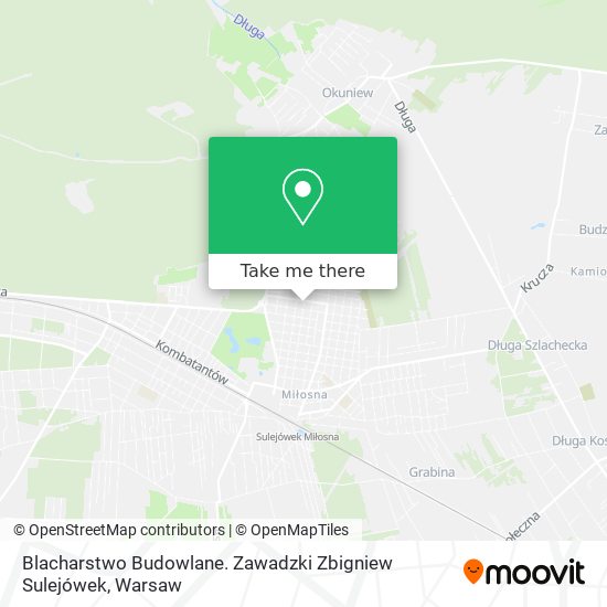 Blacharstwo Budowlane. Zawadzki Zbigniew Sulejówek map