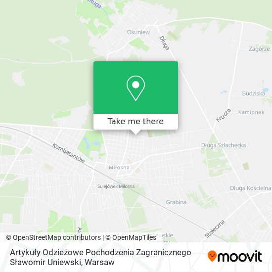 Artykuły Odzieżowe Pochodzenia Zagranicznego Sławomir Uniewski map