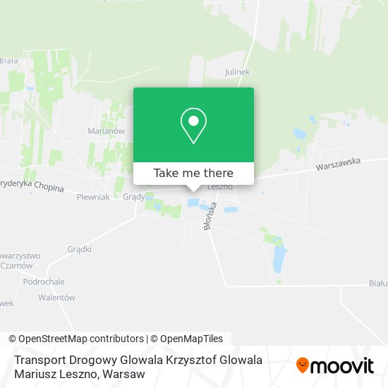 Transport Drogowy Glowala Krzysztof Glowala Mariusz Leszno map