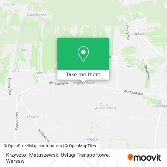 Krzysztof Matuszewski Usługi Transportowe map