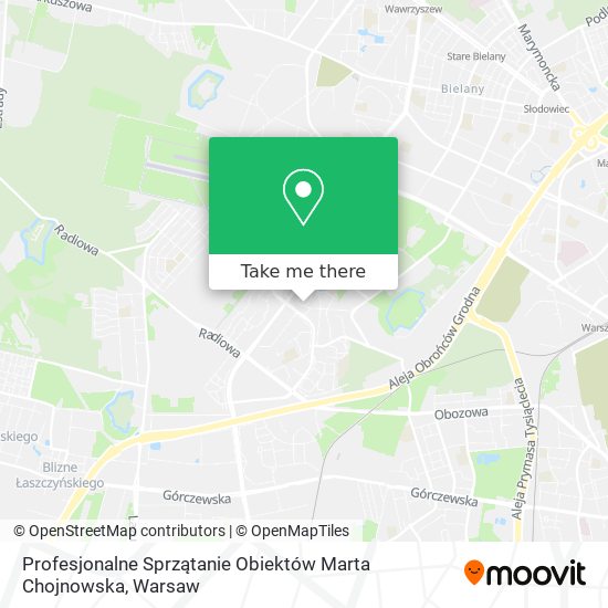 Profesjonalne Sprzątanie Obiektów Marta Chojnowska map