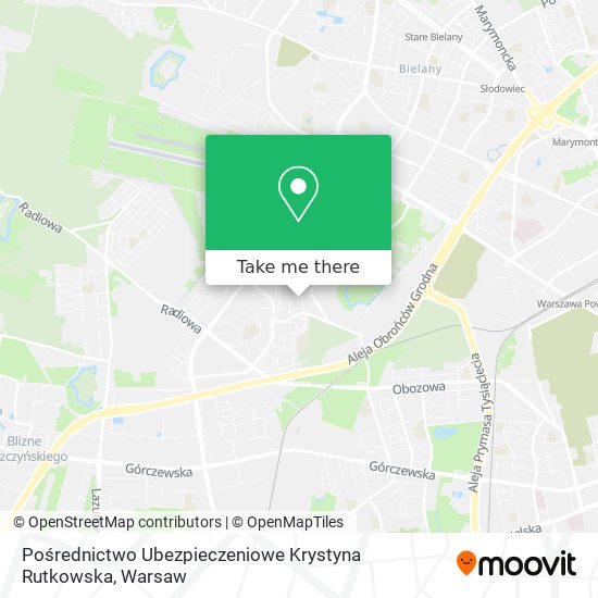 Pośrednictwo Ubezpieczeniowe Krystyna Rutkowska map