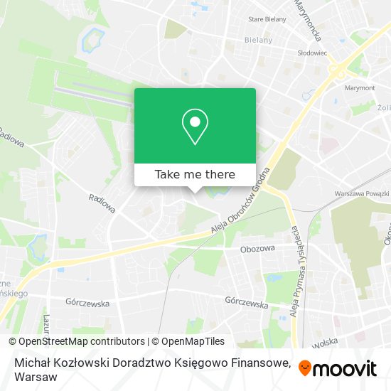 Michał Kozłowski Doradztwo Księgowo Finansowe map