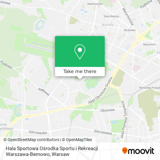 Hala Sportowa Ośrodka Sportu i Rekreacji Warszawa-Bemowo map