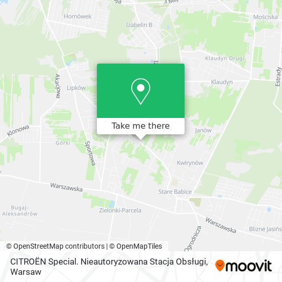 CITROËN Special. Nieautoryzowana Stacja Obsługi map