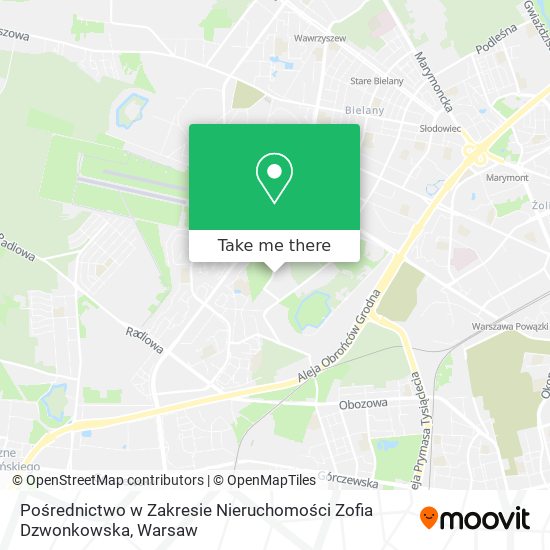 Pośrednictwo w Zakresie Nieruchomości Zofia Dzwonkowska map