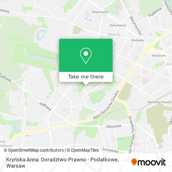 Kryńska Anna. Doradztwo Prawno - Podatkowe map