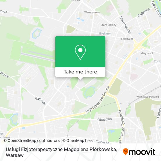 Usługi Fizjoterapeutyczne Magdalena Piórkowska map