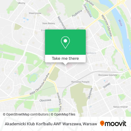 Карта Akademicki Klub Korfballu AWF Warszawa