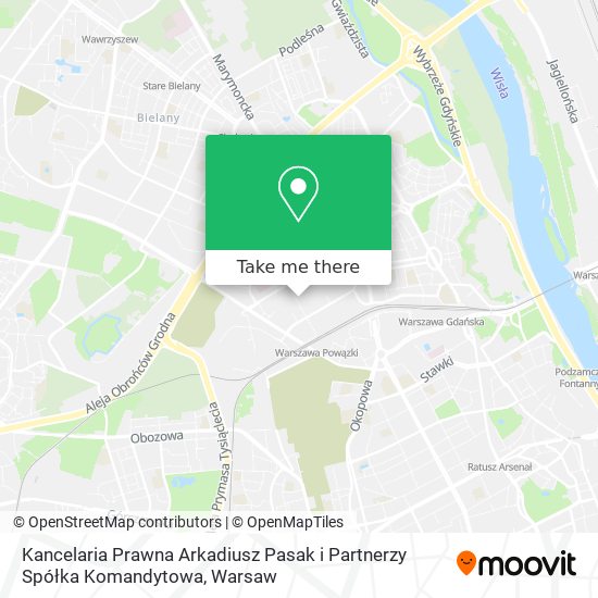 Kancelaria Prawna Arkadiusz Pasak i Partnerzy Spółka Komandytowa map