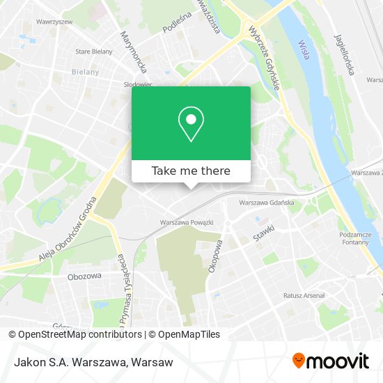 Jakon S.A. Warszawa map