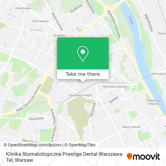 Карта Klinika Stomatologiczna Prestige Dental Warszawa Tel