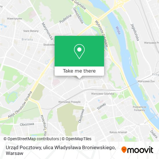 Urząd Pocztowy, ulica Władysława Broniewskiego map