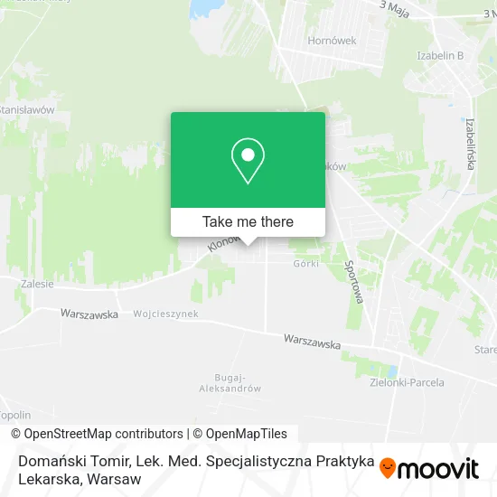 Карта Domański Tomir, Lek. Med. Specjalistyczna Praktyka Lekarska